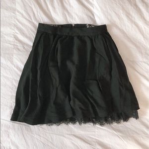 Black Skirt w/ Lace Underlay